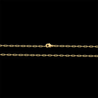Kit Corrente e Pulseira Cadeado Alongado 1,5mm Fecho Lagosta Banhado A Ouro 18k