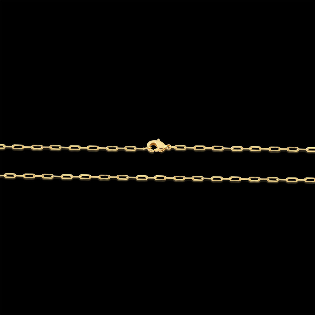 Kit Corrente e Pulseira Cadeado Alongado 1,5mm Fecho Lagosta Banhado A Ouro 18k