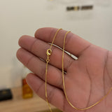 Corrente Veneziana 0,8mm 4gr Fecho Lagosta Banhado A Ouro 18k