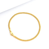 Pulseira Grumet 3mm 2gr Fecho Lagosta Banhado A Ouro 18k