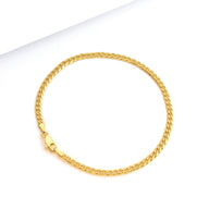 Pulseira Grumet 3mm 2gr Fecho Lagosta Banhado A Ouro 18k