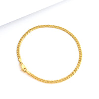 Pulseira Grumet 3mm 2gr Fecho Lagosta Banhado A Ouro 18k