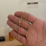 Kit Corrente e Pulseira Veneziana 0,8mm Fecho Lagosta Banhado A Ouro 18k