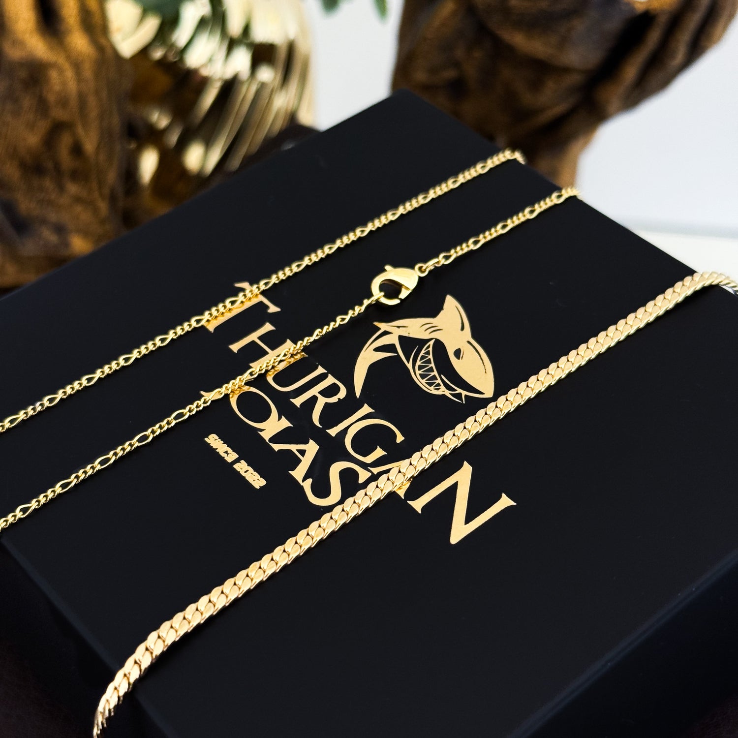 Kit Corrente 3 Por 1 Fígaro e Pulseira Grumet Flat Banhado A Ouro 18k