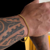 Colar Crucifixo Amarrado Cravejado - Corrente e Pulseira Lacraia Banhado A Ouro 18k