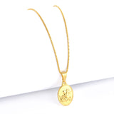 Pingente Plaquinha Oval São Jorge 1,5x1cm Banhado A Ouro 18k
