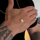 Escapulário Grumet Sagrado Coração de Jesus 1,5mm 6gr 70cm Banhado A Ouro 18k
