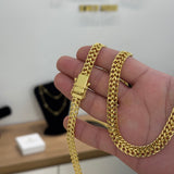 Kit Corrente e Pulseira Grumet Dupla 9mm Fecho Duplo Banhado A Ouro 18k