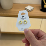 Brinco Ponto de Luz Romano Banhado A Ouro 18k