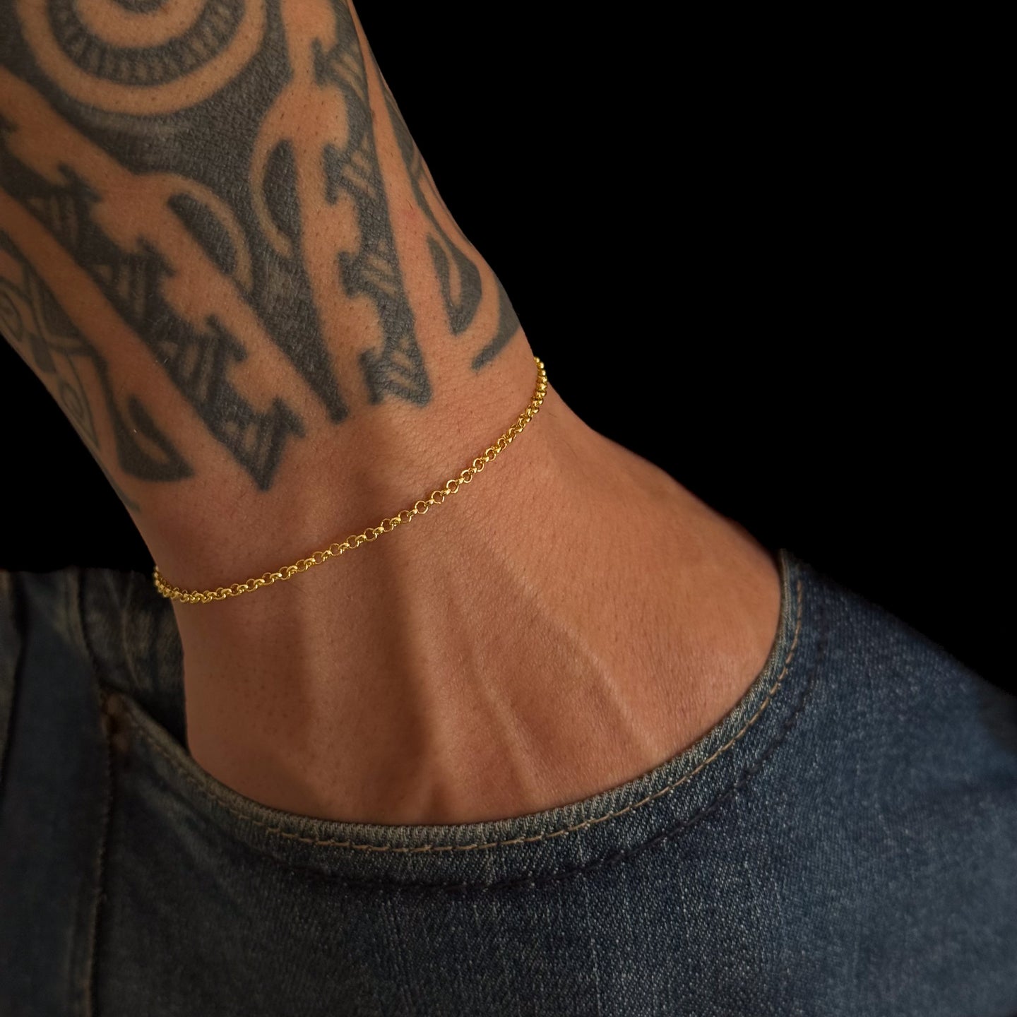 Pulseira Elo Português 1,5mm 2gr Fecho Lagosta Banhado A Ouro 18k