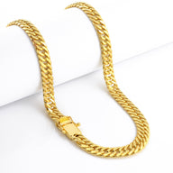 Corrente Lacraia 10mm 82gr Fecho Duplo Banhado A Ouro 18k