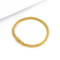 Pulseira Palmeira 3mm 9gr Fecho Bomba Banhado A Ouro 18k