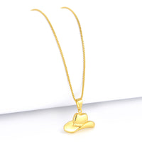 Pingente Chapéu Boiadeiro 1x2cm Banhado A Ouro 18k