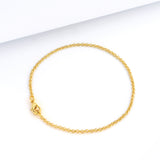 Pulseira Elo Português 1,5mm 2gr Fecho Lagosta Banhado A Ouro 18k