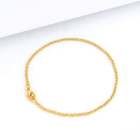 Pulseira Elo Português 1,5mm 2gr Fecho Lagosta Banhado A Ouro 18k