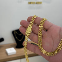 Corrente Grumet Dupla 9mm 59gr Fecho Duplo Banhado A Ouro 18k