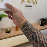 Pulseira Veneziana 3mm 4gr Fecho Bomba Banhado A Ouro 18k