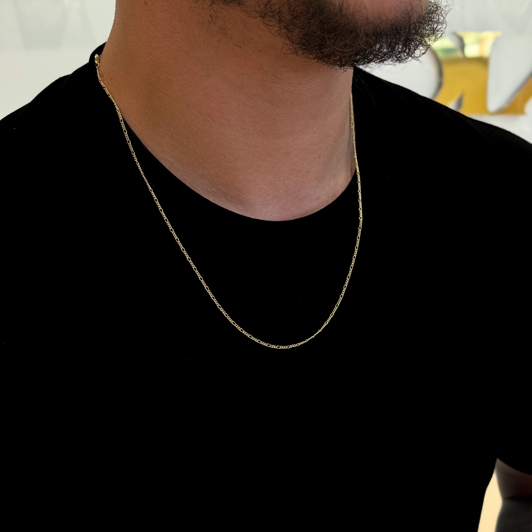 Kit Corrente 3 Por 1 Fígaro e Pulseira Grumet Banhado A Ouro 18k