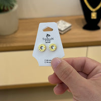 Brinco Ponto de Luz Romano Banhado A Ouro 18k