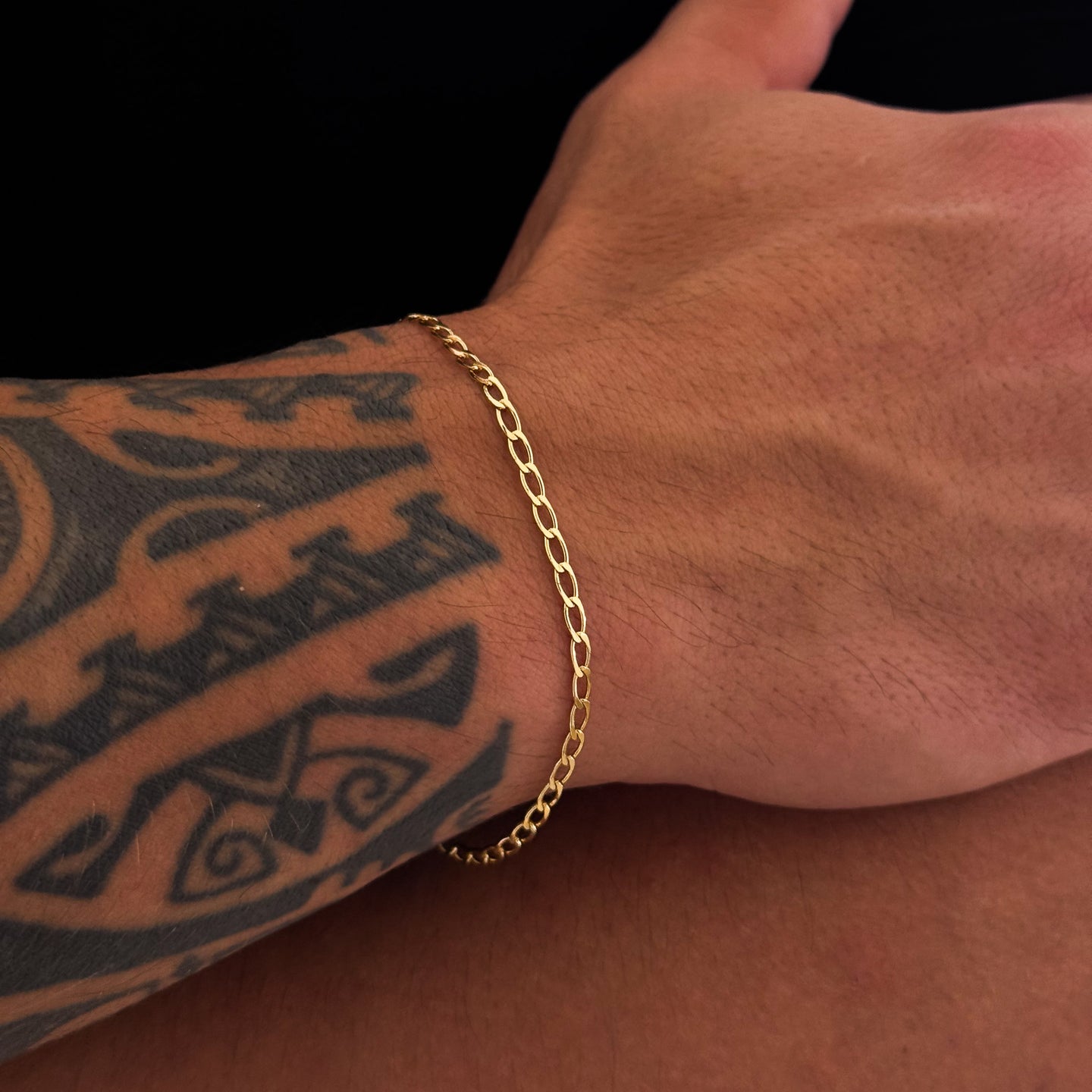 Pulseira Grumet Alongada 2mm 2gr Fecho Lagosta Banhado A Ouro 18k