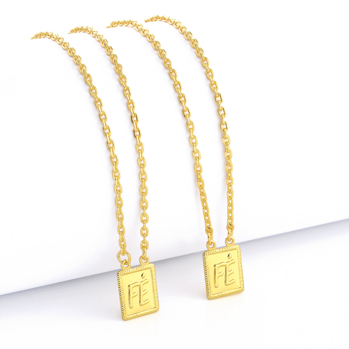 Escapulário Cadeado 1,5mm Fé 6gr 70cm Banhado A Ouro 18k