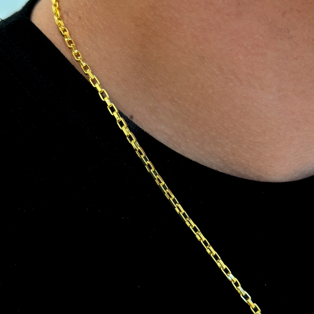 Colar Filipenses 4:13 - Corrente Veneziana Banhado A Ouro 18k
