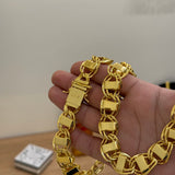 Corrente Dubai 16mm 154gr Fecho Duplo Banhado A Ouro 18k