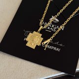 Colar Crucifixo Leão Judá - Corrente e Pulseira Cadeado 2mm Banhado A Ouro 18k